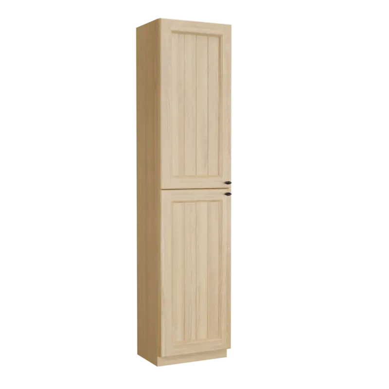 Abverkauf Balmani Lemon Badhochschrank: Stehend, Links, Naturbelassene Eiche Furnier, 45 x 35 x 195 cm