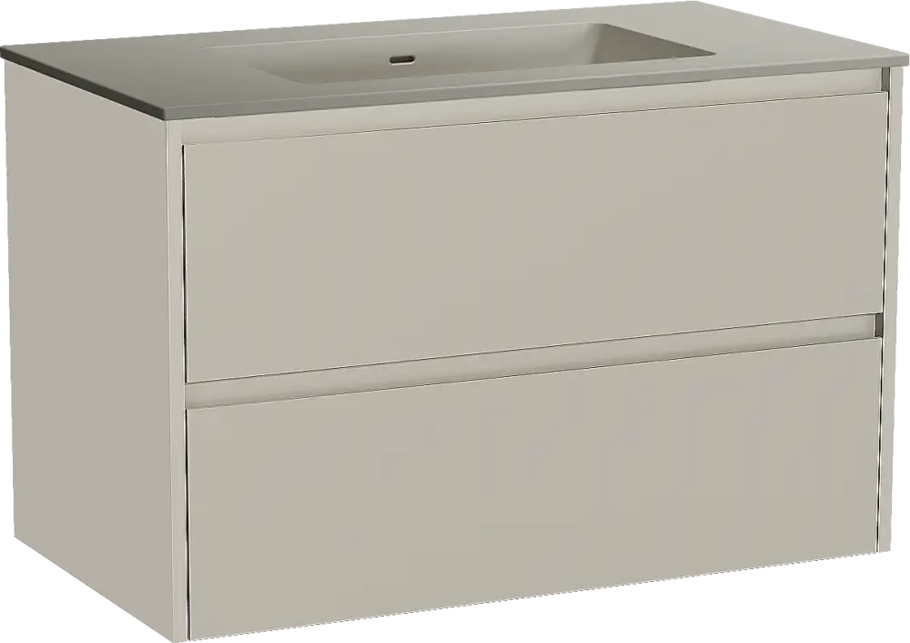 Storke Seda hängendes Möbelstück Set: 95 x 52 cm, Seidengrau, mit Diva Einzelwaschtisch, Top Solid Seidengrau Rabatt