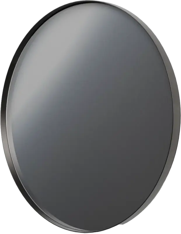 Balmani Giro Round Badspiegel: Rund, Brushed Gunmetal, Ø 75 cm Neuheit