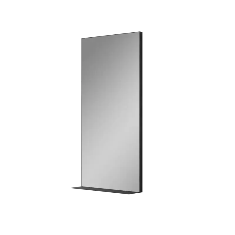 Garantierte Lieferung Luca Varess Nero Badspiegel: Rechteckig, Schwarz, 45 x 90 cm