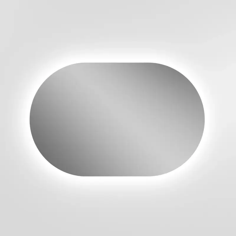 Balmani Cloud Badspiegel mit Beleuchtung: Oval, 100 x 65 cm, mit Anti-Beschlag Spiegelheizung Neue Ware
