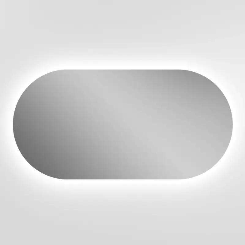 Balmani Cloud Badspiegel mit Beleuchtung: Oval, 130 x 65 cm, mit Anti-Beschlag Spiegelheizung Nur Für Kurze Zeit