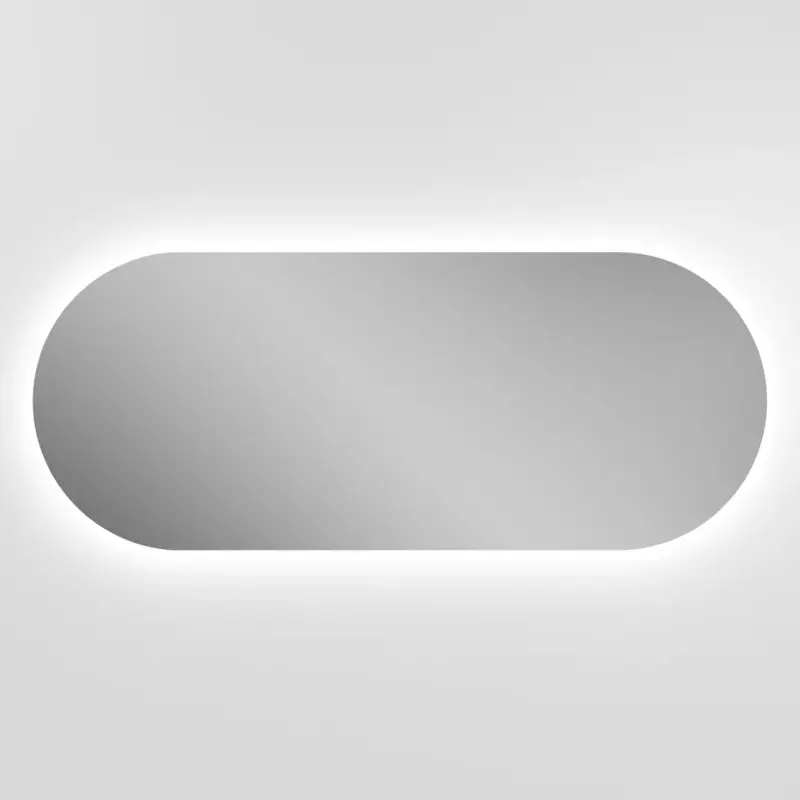 Balmani Cloud Badspiegel mit Beleuchtung: Oval, 160 x 65 cm, mit Anti-Beschlag Spiegelheizung Preiswert