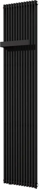 Markenprodukt Vipera Corrason Badheizkörper: 40 x 180 cm, Zentralheizung, Schwarz matt, Seitenanschluss, 1212 W