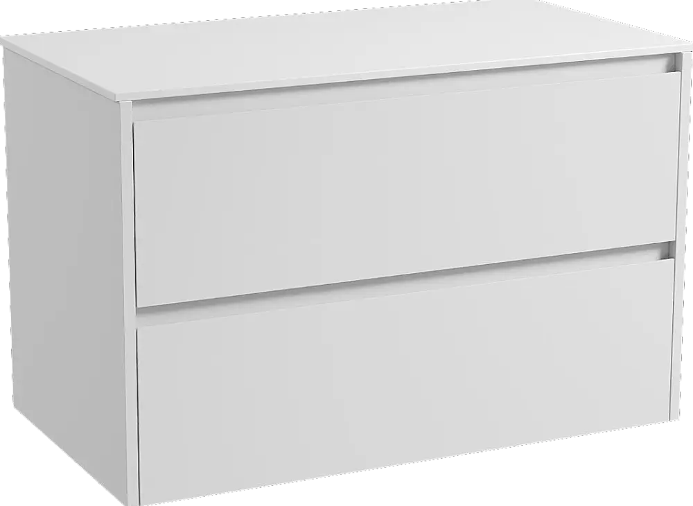 Storke Seda hängendes Möbelstück Set: 95 x 52 cm, Weiß matt, mit Tavola Einzel Waschtischplatte, Solid Surface Weiß matt Highlight