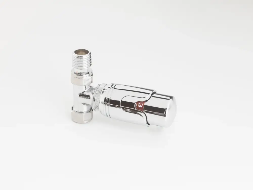 Vipera Frenti thermostatisches Heizkörperventil, 180° rechtswinkel, chrom Sonderaktion