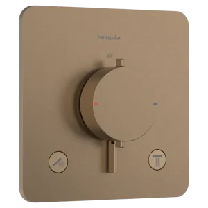 Bestpreis Hansgrohe Ecostat Comfort Q Thermostat-Duscharmatur: Unterputz, für 2 Verbraucher, Brushed Bronze