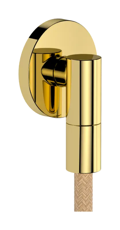 Billig Hansgrohe Fixfit Fine S Wandanschlussbogen 1/2" Polished Gold Optic