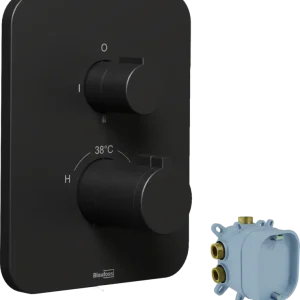 Blaufoss Smartbox Softline Thermostat-Duscharmatur: Unterputz, für 2 Verbraucher, Schwarz matt, Einbauelement inklusive Jetzt Bestellen