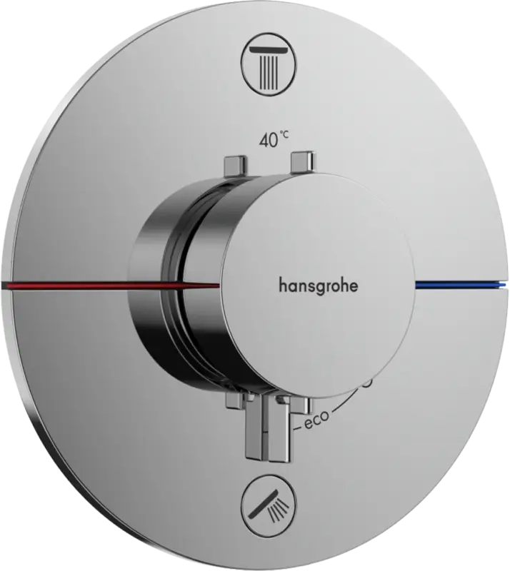 Aktuell Hansgrohe Showerselect Comfort S Unterputz Badewannenarmatur 2 Verbraucher Chrom glänzend