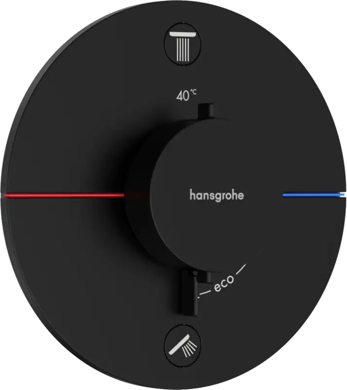 Schneller Versand Hansgrohe Showerselect Comfort S Unterputz Badewannenarmatur 2 Verbraucher Schwarz matt