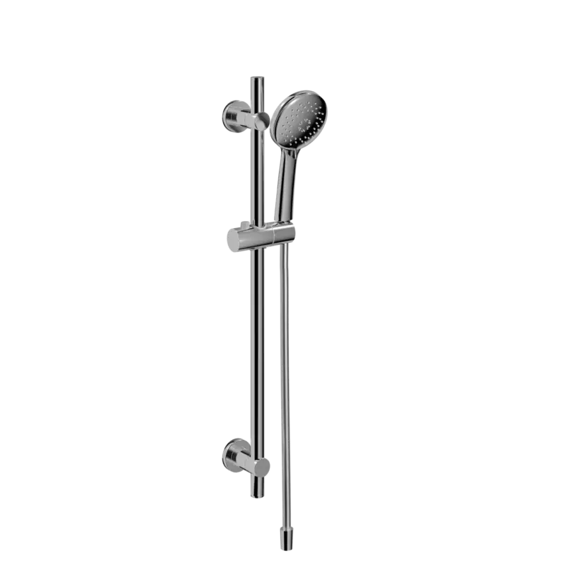 Blaufoss Bodan Duschstange 70 cm mit Brausekopf 11 cm, 3 Strahlarten, Chrom Glänzend Expressversand