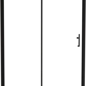 Linie Cadiz Dusche Schiebetür 140 cm x 190 cm Klarglas matt Schwarz profil Finale Aktion