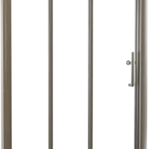 Jetzt Kaufen Linie Cadiz dreiteilige Dusche Schiebetür 90 cm x 190 cm Klarglas Brushed Chrome Profil