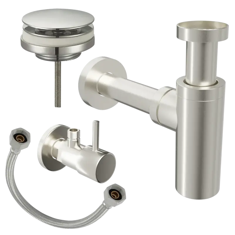 Beliebt Santeg Montageset für Handwaschbecken Brushed CoolMetal