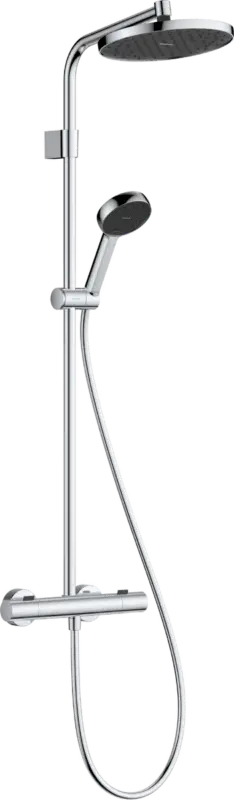 Hansgrohe Activera S 240 Regendusche Duschsystem mit Thermostatbatterie: Wandmontage, Chrom Glänzend Finale Aktion