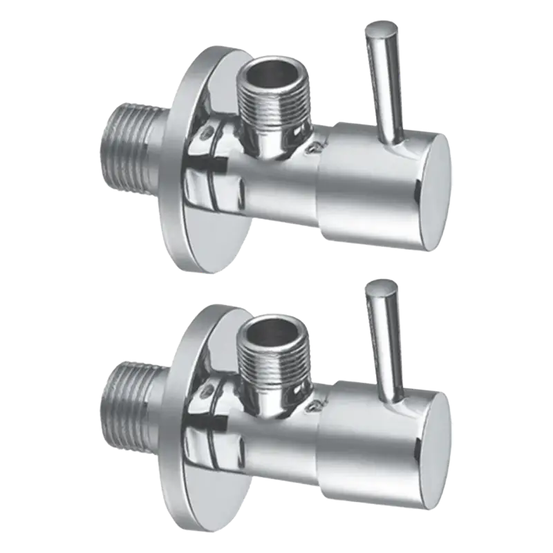 Knallerangebot Santeg-Set mit 2 Eckregulierventilen 1/2-3/8, chrom