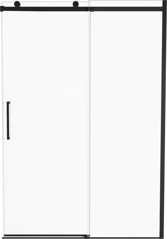 Luca Varess Boltano Dusche Schiebetür 140 cm x 200 cm Klarglas matt Schwarz profil Sonderangebot