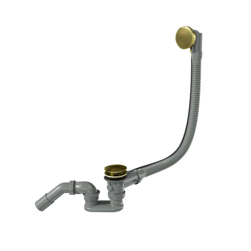 Sichere Zahlung Santeg Unibath Flat Badewannen-Ablauf mit Überlauf, Brushed Gold, 70 cm