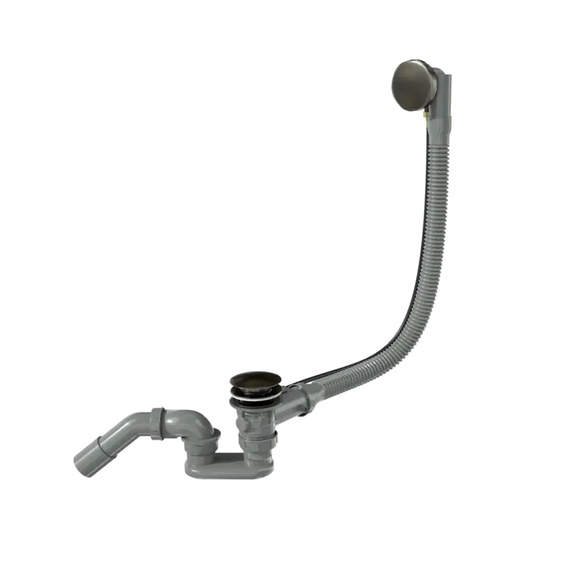 Finale Aktion Santeg Unibath Flat Badewannen-Ablauf mit Überlauf, Gunmetal gebürstet, 70 cm