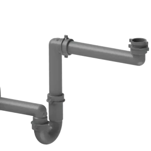 Santeg UniSpace Plus 40 Ablauf für Waschtisch, grau, 40mm Neu