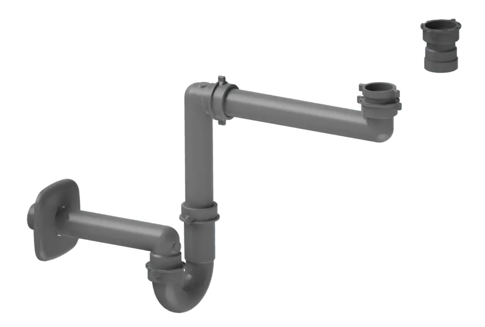 Santeg UniSpace Plus 40 Ablauf für Waschtisch, grau, 40mm Neu