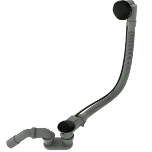 Zertifiziert Santeg Unibath Badewannen-Ablauf mit Überlauf, schwarz matt, 70 cm