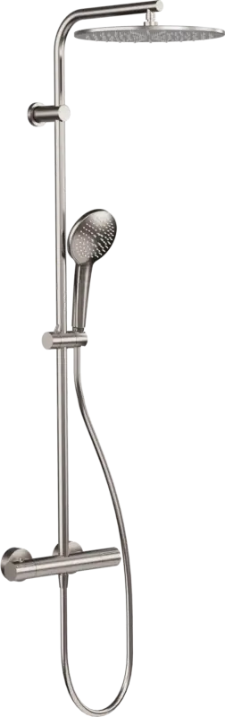 Meistverkauft Blaufoss Round 300 Duschsystem: Brushed CoolMetal