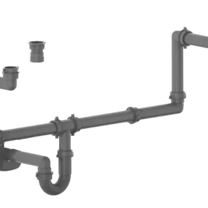 Knallerangebot Santeg UniSpace Plus 40 Duo Ablauf für Waschtisch, grau, 32 mm