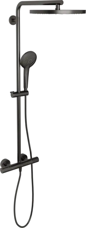Blaufoss Nola 300 Regendusche Duschsystem mit Thermostatbatterie: Wandmontage, Brushed GunMetal Preisknaller
