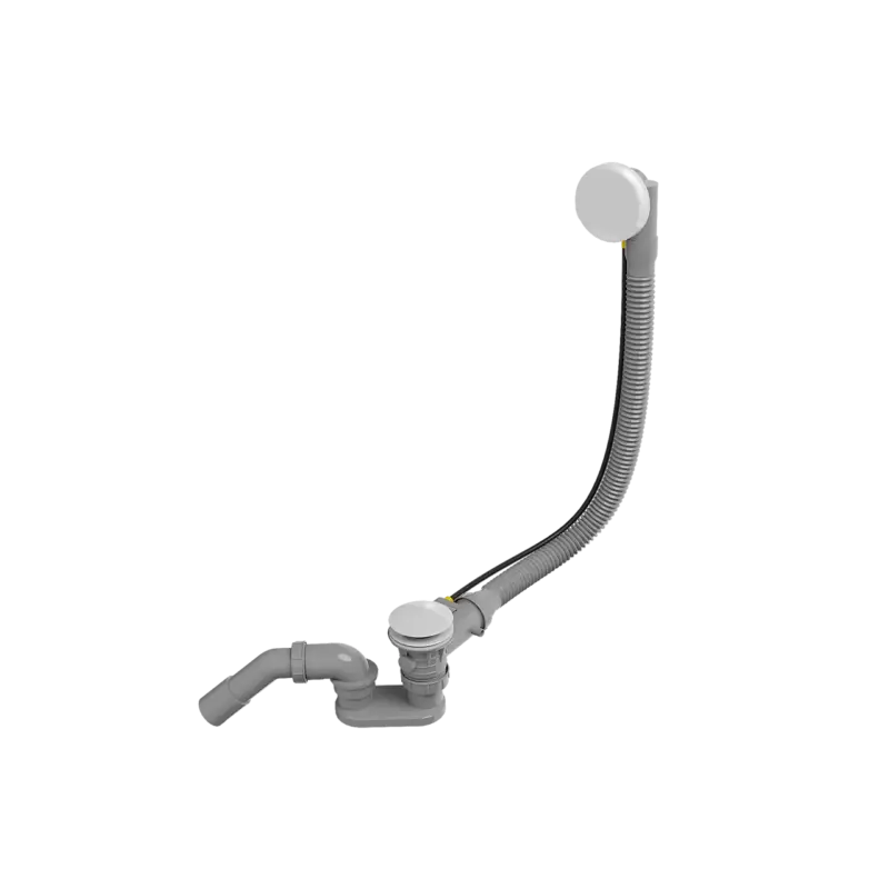 Neue Ware Santeg Unibath Flat Badewannen-Ablauf mit Überlauf, Weiß glanzend, 70 cm
