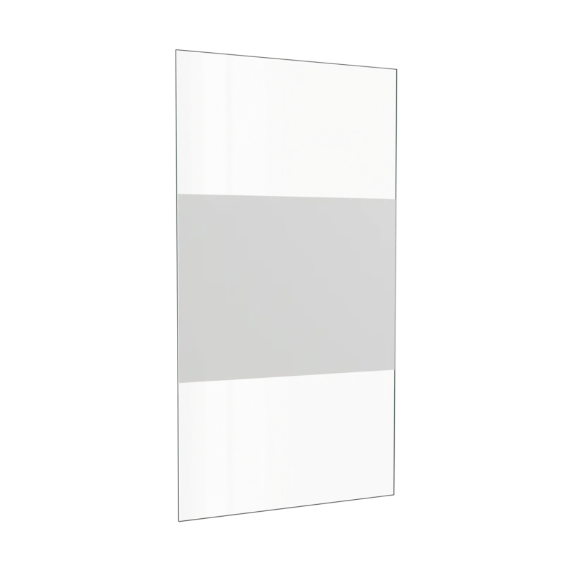 Abverkauf Balmani Senses Design Seitenwand 100 cm x 210 cm Klarglas mit mattiertem Streifen