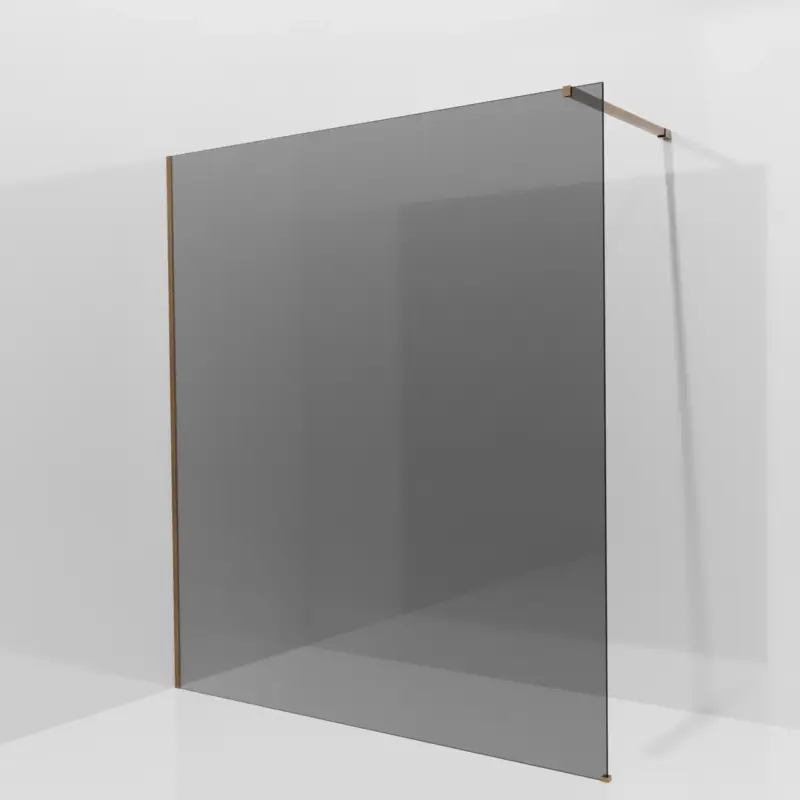 Heißes Angebot Balmani Modular Walk-In Dusche: 180 x 200 cm, Rauchglas, inklusive Coating, Profil Brushed Rosegold