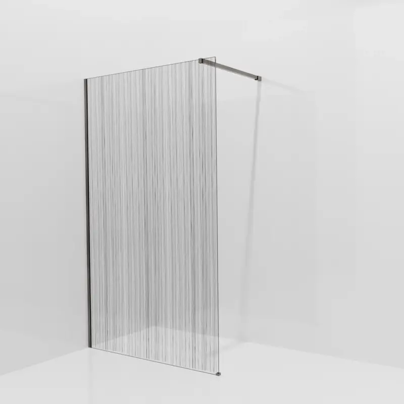 Angebot Balmani Modular Walk-In Dusche: 120 x 200 cm, Mikado, inklusive Coating, Profil Brushed GunMetal