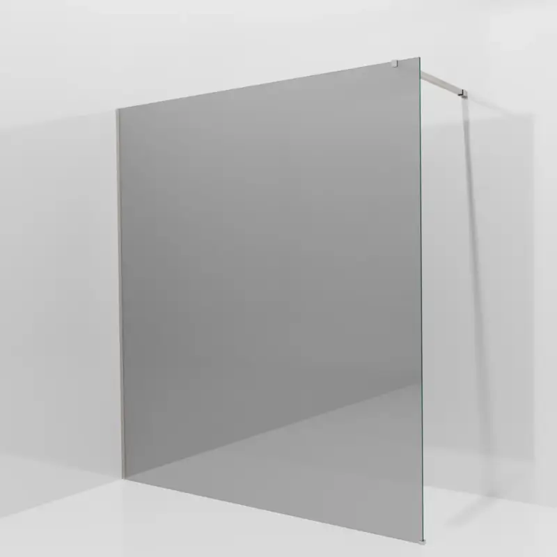 Ausverkauf Balmani Modular Walk-In Dusche: 180 x 200 cm, Reflex-Spiegelglas, inklusive Coating, Profil Brushed CoolMetal