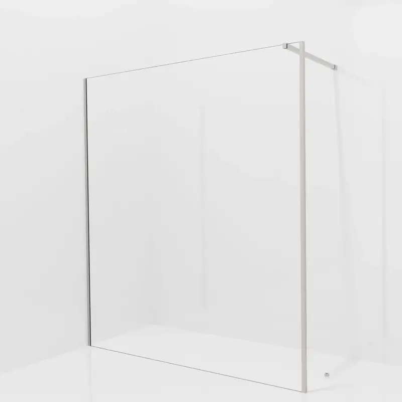 Abverkauf Balmani Modular Walk-In Dusche mit fester Seitenwand: 180 x 200 cm, Klarglas, inklusive Coating, Profil Brushed Inox