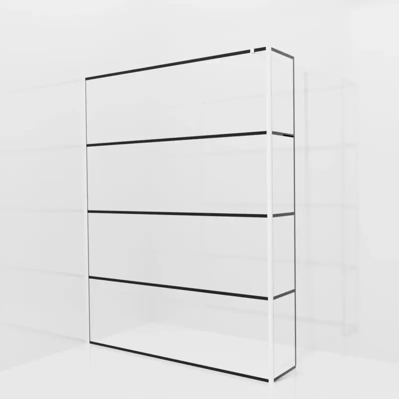 Preis Gesenkt Balmani Modular Walk-In Dusche mit fester Seitenwand: 160 x 200 cm, Lined, inklusive Coating, Profil Weiß matt