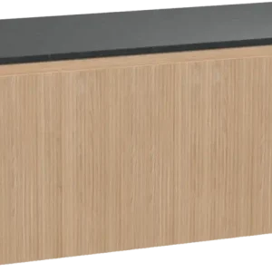 Angebot Balmani Fila by Mitra hängendes Möbelstück Set: 120 x 55 cm, Naturbelassene Eiche, mit Stretto Einzel Waschtischplatte, Granit, Schwarzes Granit, Vertikale symmetrische gerade Rippe