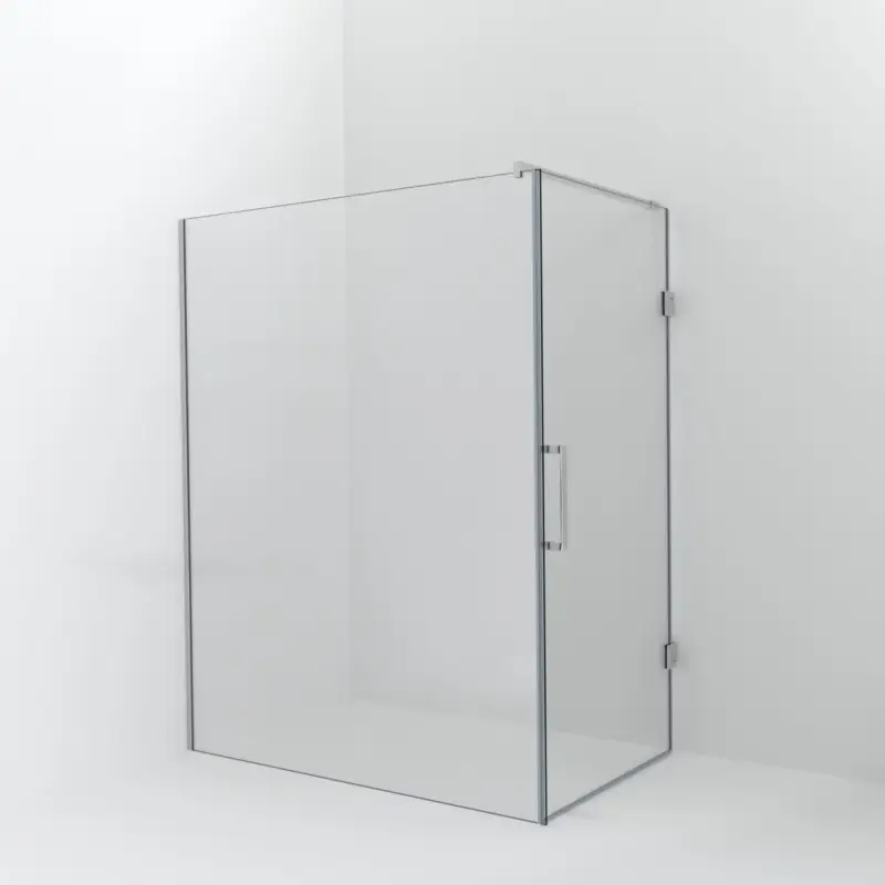Angebot Balmani Modular Walk-In Dusche mit Tür: 160 x 200 cm mit Tür 100 cm, Klarglas, Profil Chrom glänzend