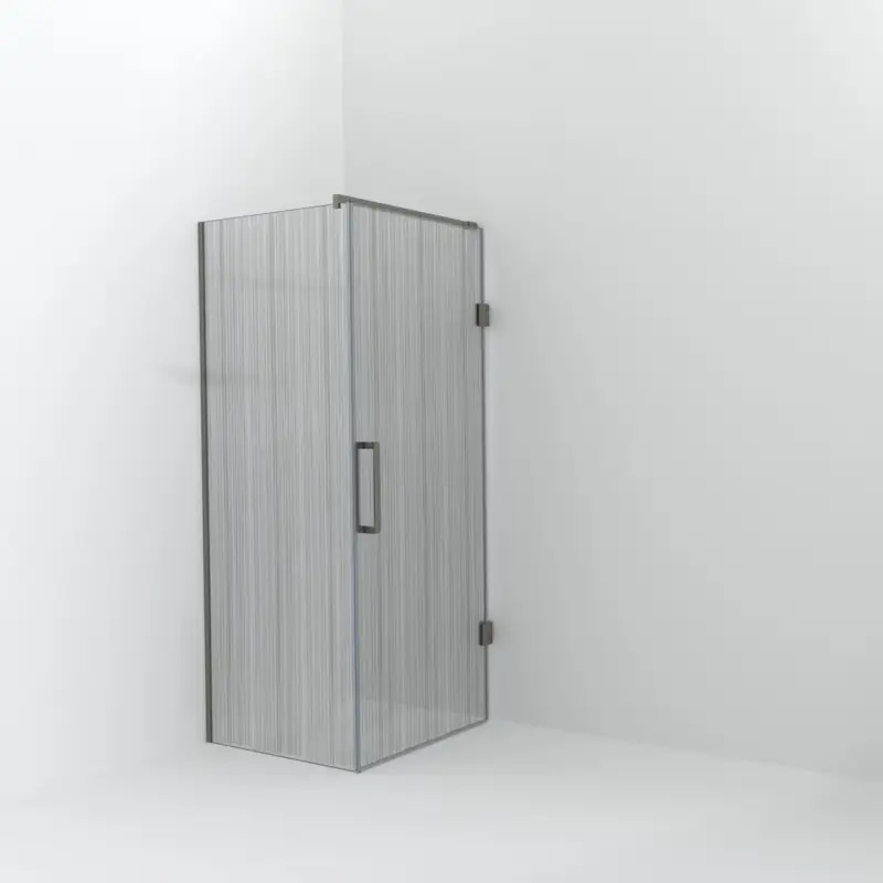Angebot Balmani Modular Walk-In Dusche mit Tür: 80 x 200 cm mit Tür 90 cm, Mikado, Profil Brushed Inox
