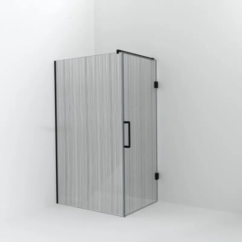 Angebot Balmani Modular Walk-In Dusche mit Tür: 120 x 200 cm mit Tür 90 cm, Mikado, Profil Schwarz matt