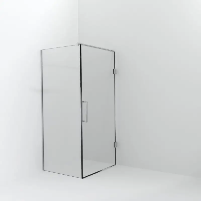Balmani Modular Walk-In Dusche mit Tür: 90 x 200 cm mit Tür 100 cm, Klarglas inklusive Coating, Profil Chrom glänzend Kracherpreis