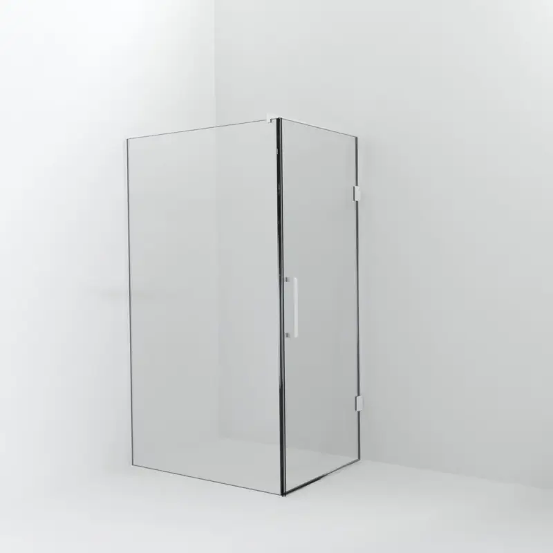 Balmani Modular Walk-In Dusche mit Tür: 120 x 200 cm mit Tür 90 cm, Klarglas inklusive Coating, Profil Weiß matt Nur Heute