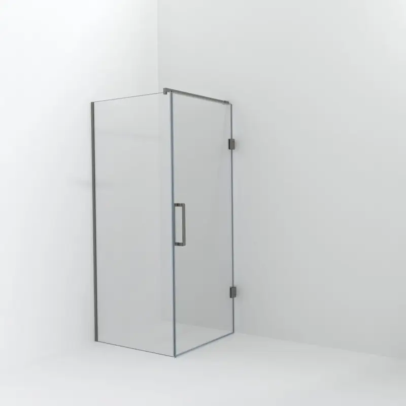 Zertifiziert Balmani Modular Walk-In Dusche mit Tür: 90 x 200 cm mit Tür 90 cm, Extra Klarglas inklusive Coating, Profil Brushed Inox