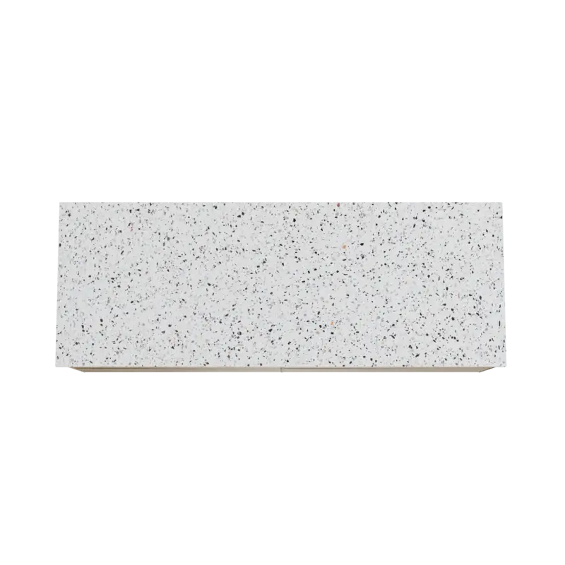 Angebot Balmani Mitra hängendes Möbelstück Set: 150 x 55 cm, Rohe Eiche, mit Stretto Einzel- oder Doppel Waschtischplatte, Terrazzo in Weiß/Schwarz matt