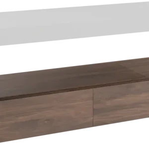 Angebot Balmani Mitra Elements hängendes Möbelstück Set: 180 x 55 cm, Amerikanischer Nussbaum mit Dominus Einzel- oder Doppel Waschtischplatte, Solid Surface Weiß matt