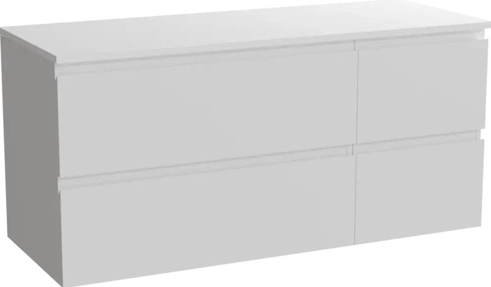 Linie Lado hängendes Möbelstück Set: 120 x 46 cm, Weiß glänzend, mit Lado Doppel Waschtischplatte, Marmorkomposit Weiß matt Meistverkauft