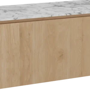 Balmani Eclips hängendes Möbelstück Set: 120 x 55 cm, Eiche Natur, mit Stretto Einzel- oder Doppel Waschtischplatte Carrara-Marmor Online Kaufen