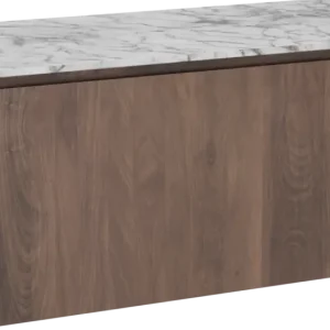 Balmani Eclips hängendes Möbelstück Set: 120 x 55 cm, Amerikanischer Nussbaum, mit Stretto Einzel- oder Doppel Waschtischplatte Carrara-Marmor Nur Heute