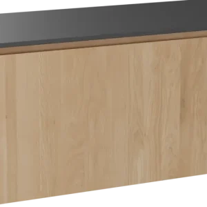 Balmani Eclips hängendes Möbelstück Set: 120 x 55 cm, Eiche Natur, mit Stretto Einzel Waschtischplatte Granit poliert Abverkauf